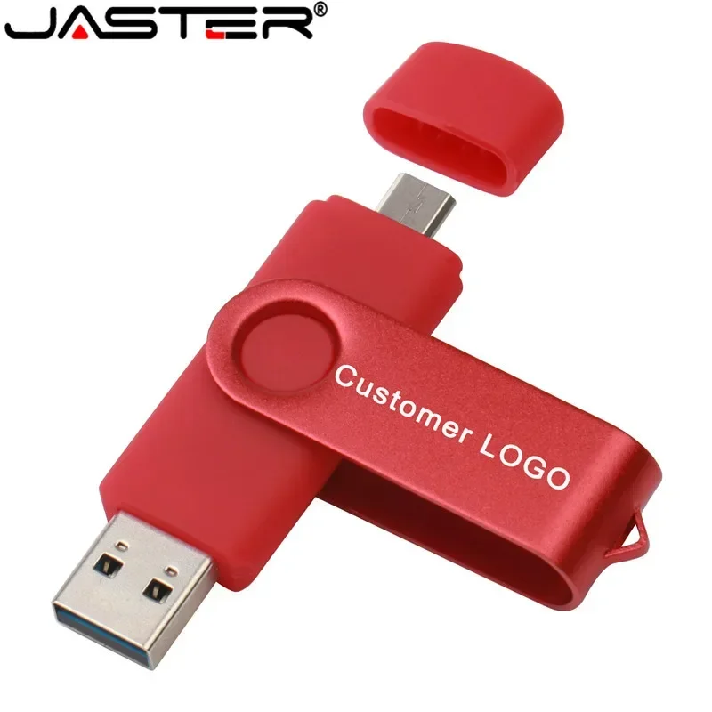 JASTER высокоскоростной USB-накопитель OTG Pen Drive 64 ГБ 32 ГБ USB-накопитель 16 ГБ вращающийся флэш-накопитель для Android Micro/PC бизнес-подарок