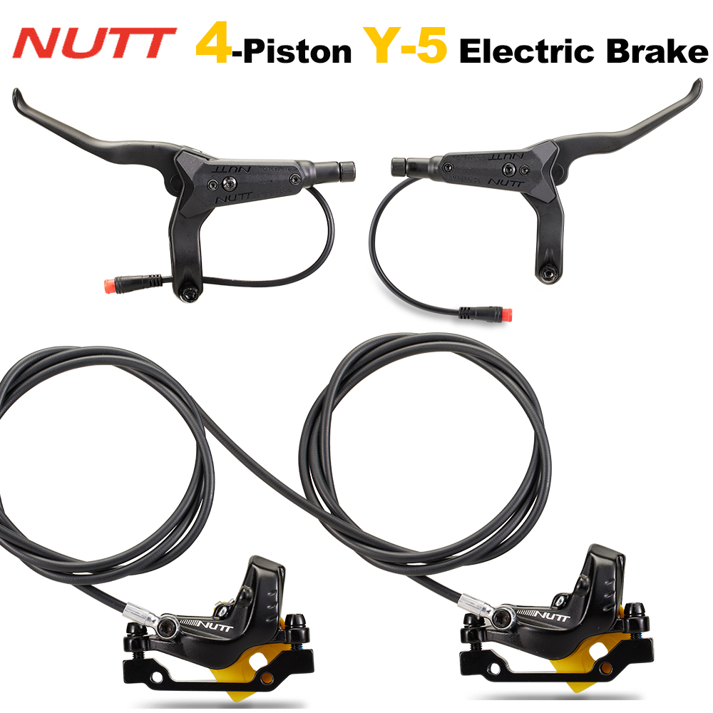 NUTT 4 ลูกสูบไฟฟ้าสกู๊ตเตอร์เบรค Y-5 ไฮดรอลิกเบรค 140 160 180 โรเตอร์สําหรับ A5-D KUGOO Zero Dualtron Kaabo Mantis