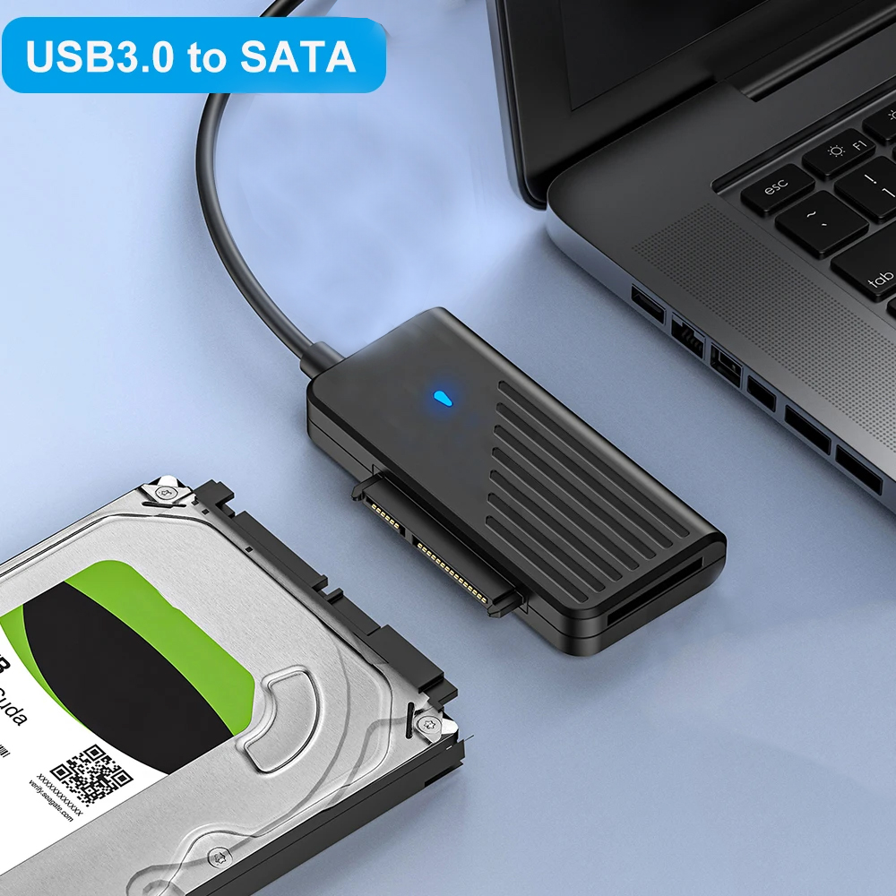 Cable convertidor adaptador USB a SATA, convertidor USB 3,0 2,0 a SATA para disco duro SSD HDD de 2,5 pulgadas, accesorios adaptadores externos