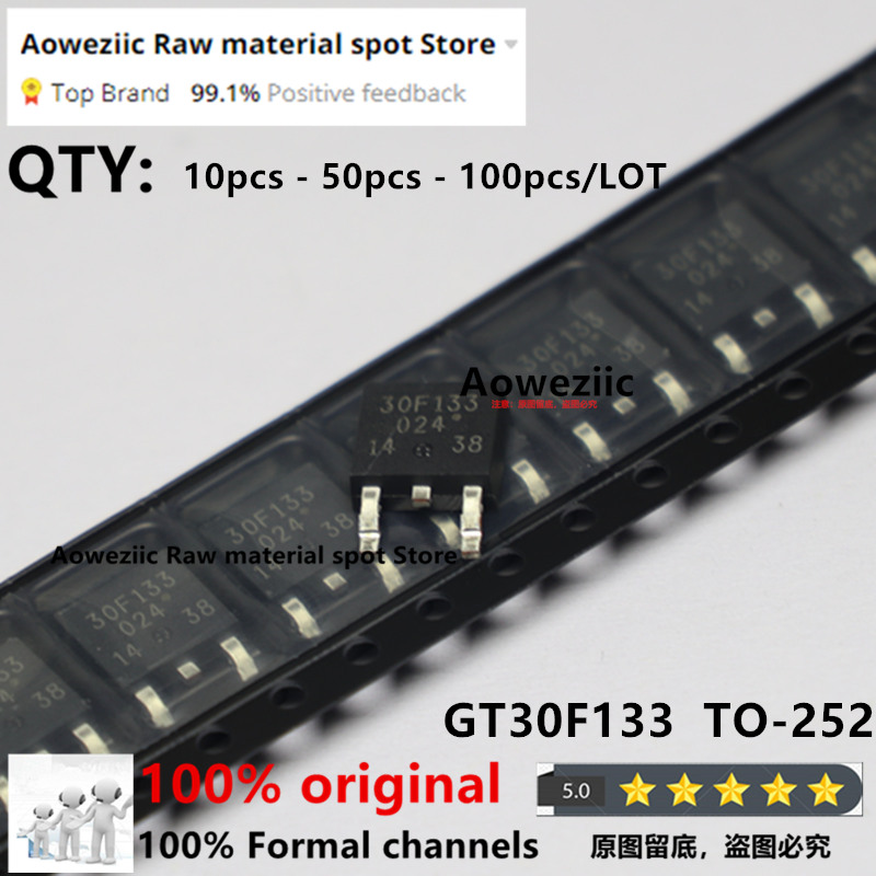 Aoweziic-Carte intelligente LCD d'origine, GT30F133, 30F133, TO-100%, couramment utilisée, importée, 252 neuve