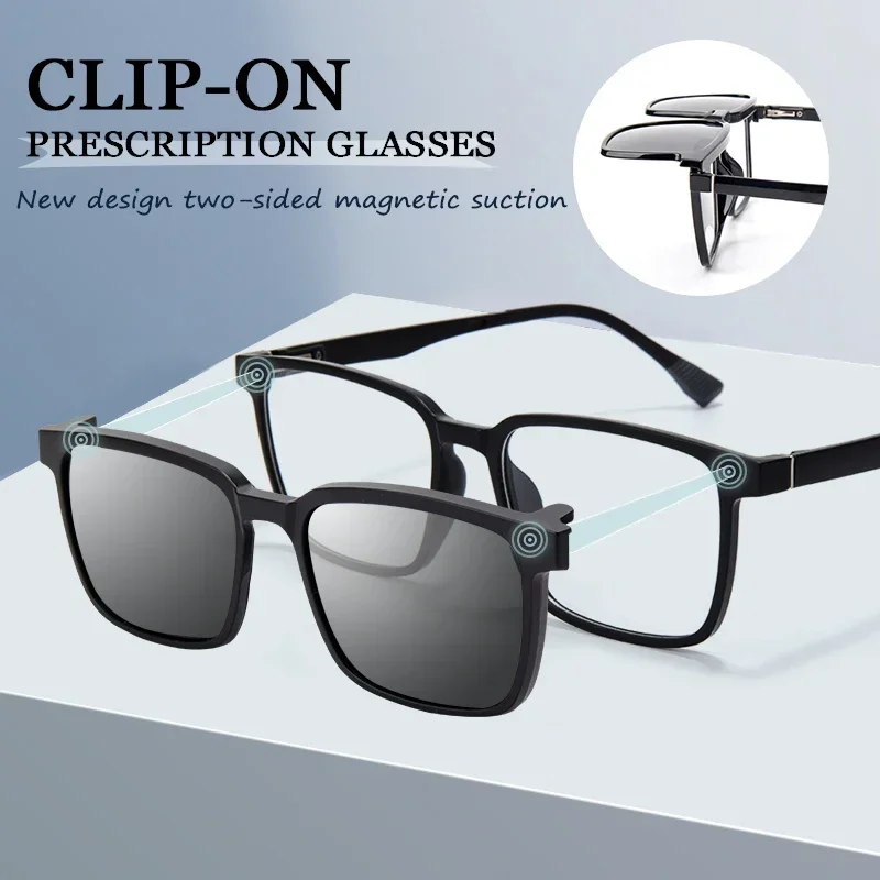 VICKY Gradiente Uomini Flip Up Clip su Uomini di Guida Polarizzati Occhiali Miopia Ottica di Grandi Dimensioni Occhiali Magnetici Per Le Donne TJ2191