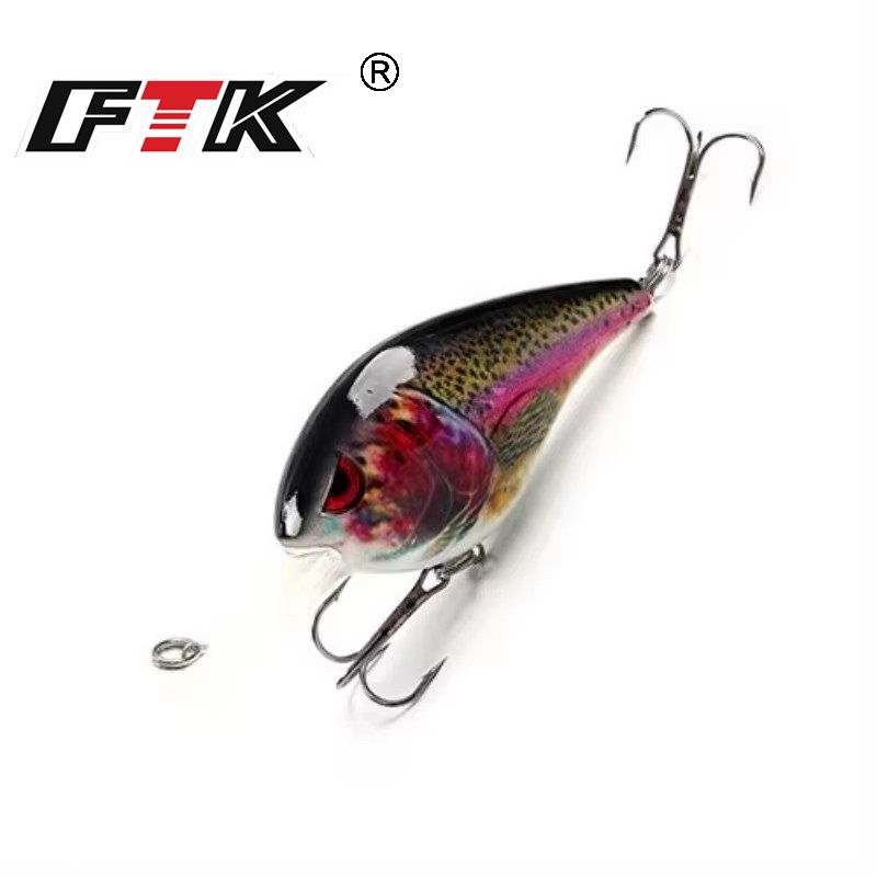 FTK 28g เหมือนจริง 3D ตา Crankbait Hard Fishing Lure สําหรับเบส 7.6 ซม.Wobblers สําหรับ Trolling ประดิษฐ์ Crank เหยื่อตกปลา