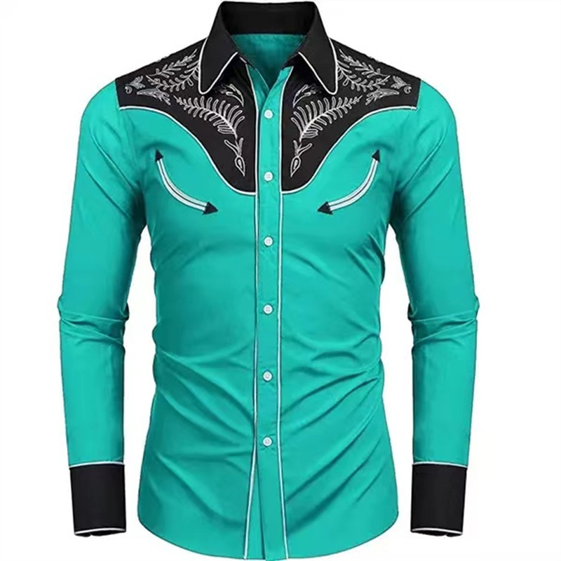 Camisa Simple de moda informal para hombre, camisa étnica Tribal para exteriores, solapa con botones de fiesta, manga larga, suave y cómoda, novedad de 2024