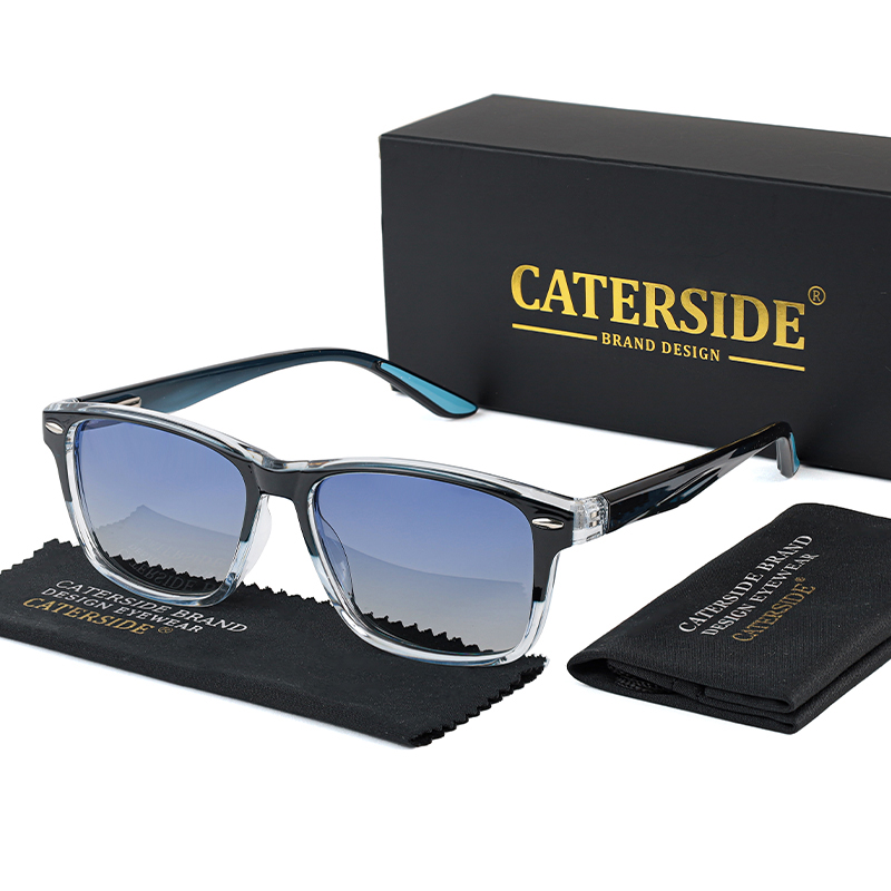 Lunettes de soleil polarisées CATERSIDE TR90 pour hommes, carrées, ultralégères, tendance, pour femmes, de marque, pour la conduite, les fêtes, le sport, cadeau