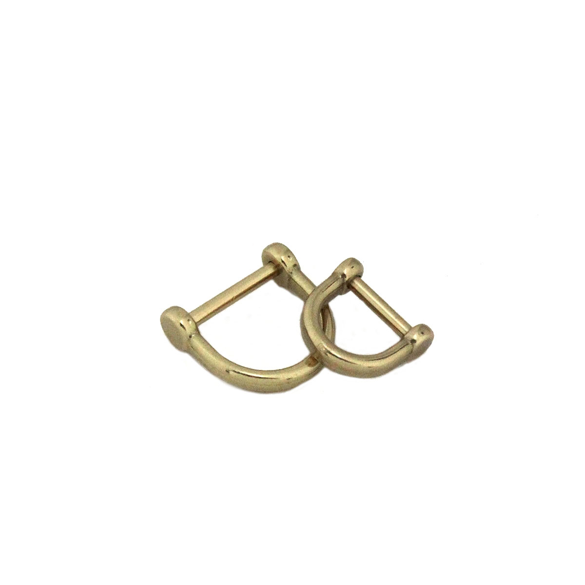 1Piece Solid brass D Ring Shackle Dee Buckle Keychain Clasp Ring Hook Bag Strap Car Motorcycle Keychain Accessories DIY Hardware