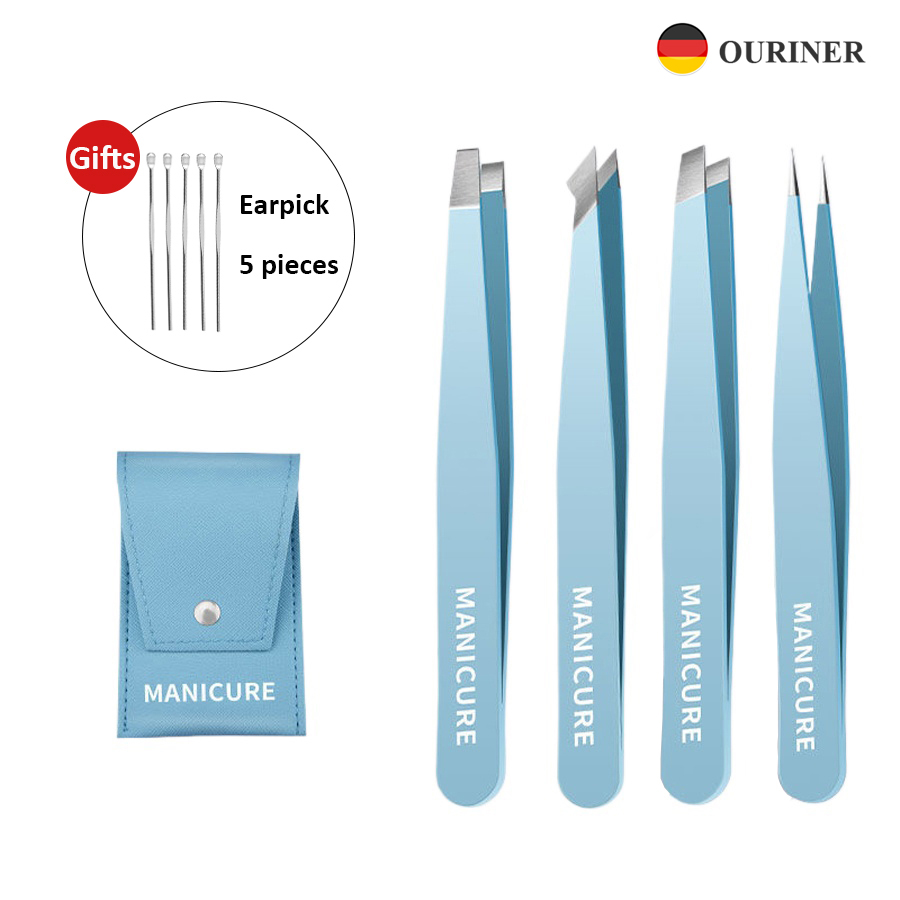 แหนบคิ้วผมสีสันความงาม Fine ขน PULLER สแตนเลส Slanted Eye Brow คลิปเครื่องมือแต่งหน้า