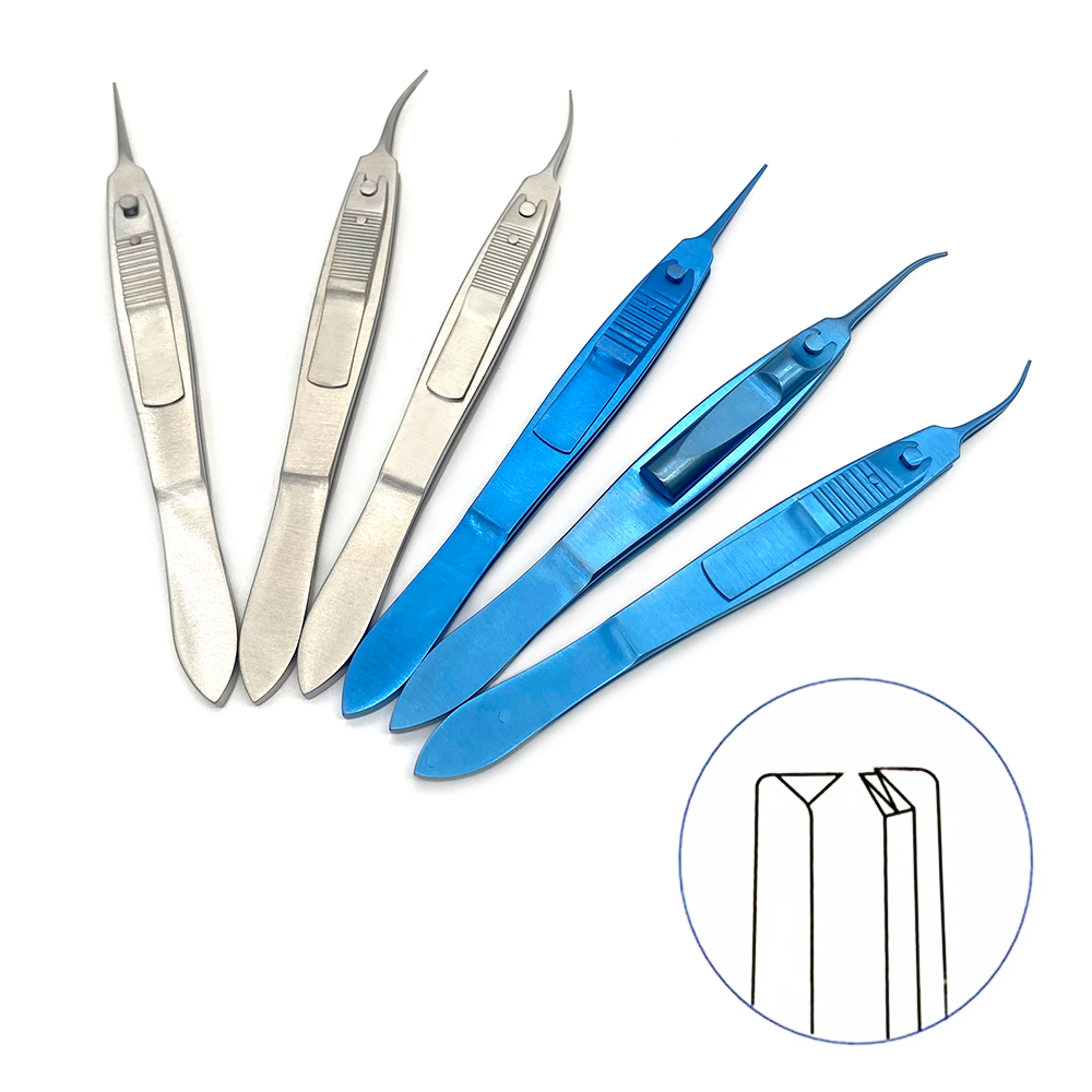 Ophthalmic Fixation คีม Strabismus Forceps/ซ้าย/ขวาล็อค Ophthalmic เครื่องมือผ่าตัด
