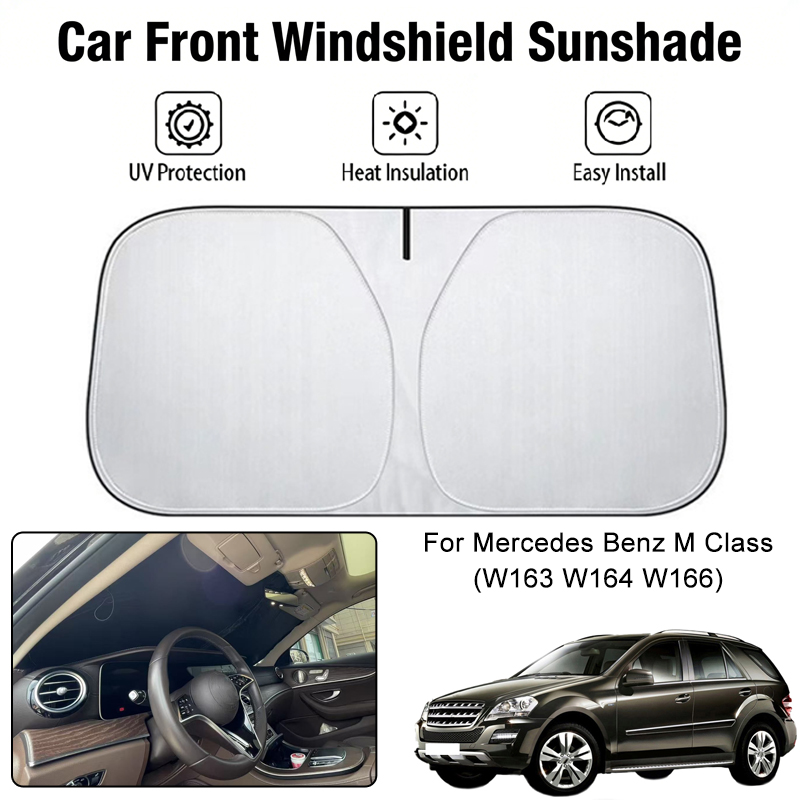 Auto-Frontscheiben-Sonnenschutzabdeckung für Mercedes Benz M-Klasse W163 W164 W166 UV-Block Wärmeisolierung Auto-Innenausstattung Zubehör