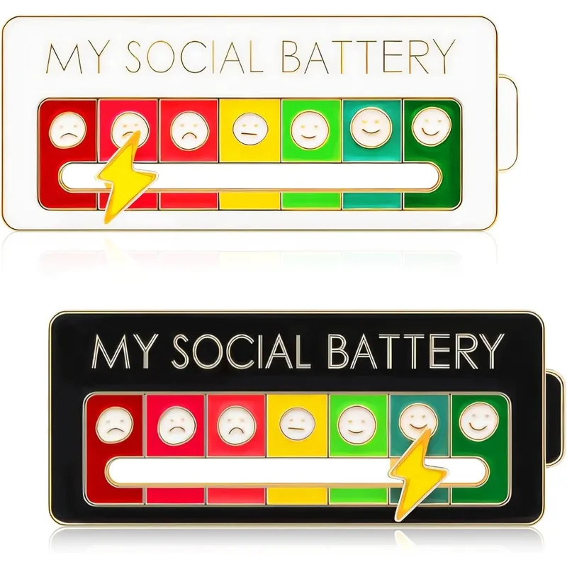 Unisex Seven-Day Mood Wheel Brooch Social Energy Emoji Badge Backpack accessory pins Personalized Smiley Face Mood-Changing Broo