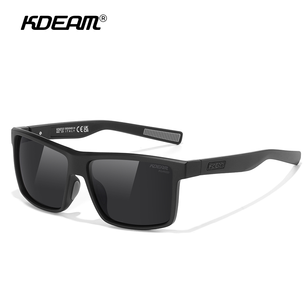 KDEAM Übergroße Herren-Sonnenbrille, polarisiert, TR90, große Sonnenbrille, Breite 160 mm, Schutzhülle im Lieferumfang enthalten, KD0737 MAX