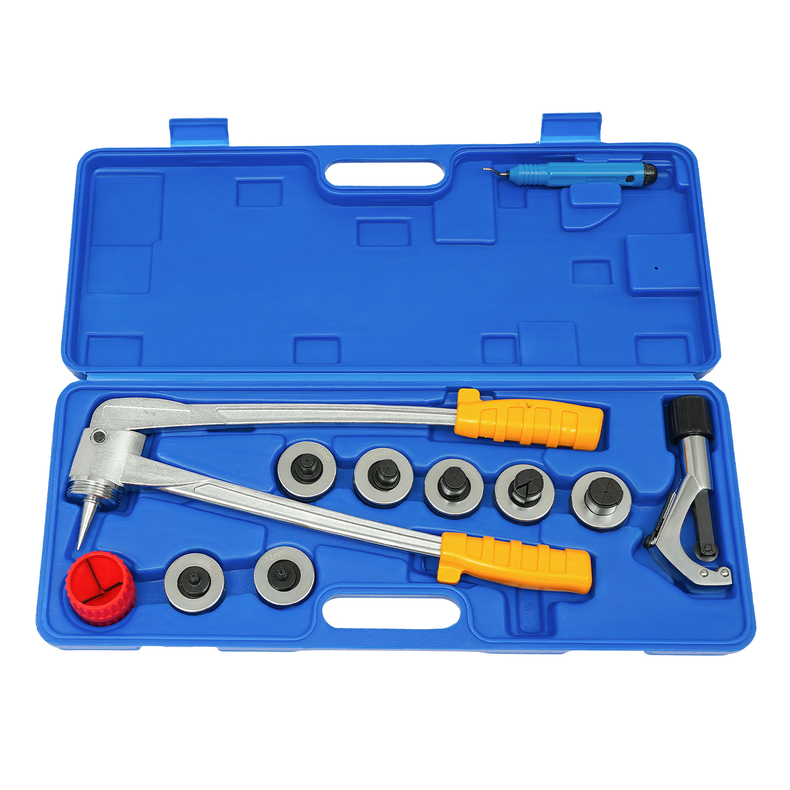 Kit de Tubes d'expansion 4-28mm, pince à 7 têtes pour tuyaux en aluminium et cuivre + boîte, outil de presse bleu