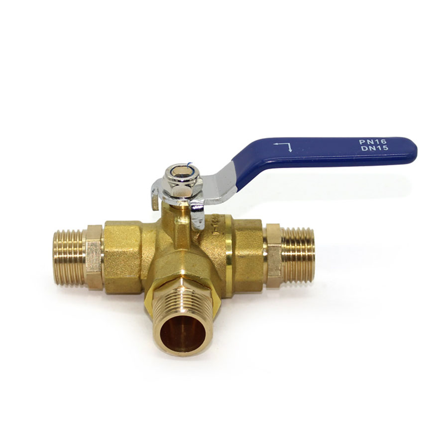 1/4 "3/8" 1/2 "3/4" 1 "Bsp Volledige Port L-Poort T-Poort drie Manier Messing Kogelkraan Connector Voor Water Olie Lucht Gas