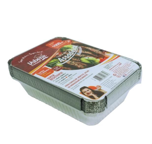 BREAKER RETHANGULAR ALUMINUM C/ TAMPA 1000ML 12UN VABENE