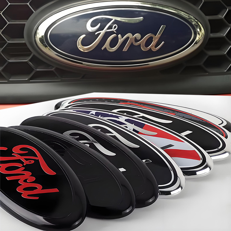 Emblemat Samochodowy Ford Focus Fiesta Ranger Mondeo Mustang, Logo na Grill Przedni, Klapę Bagażnika, Pokrywę Maski, Dekoracja, Akcesoria Samochodowe