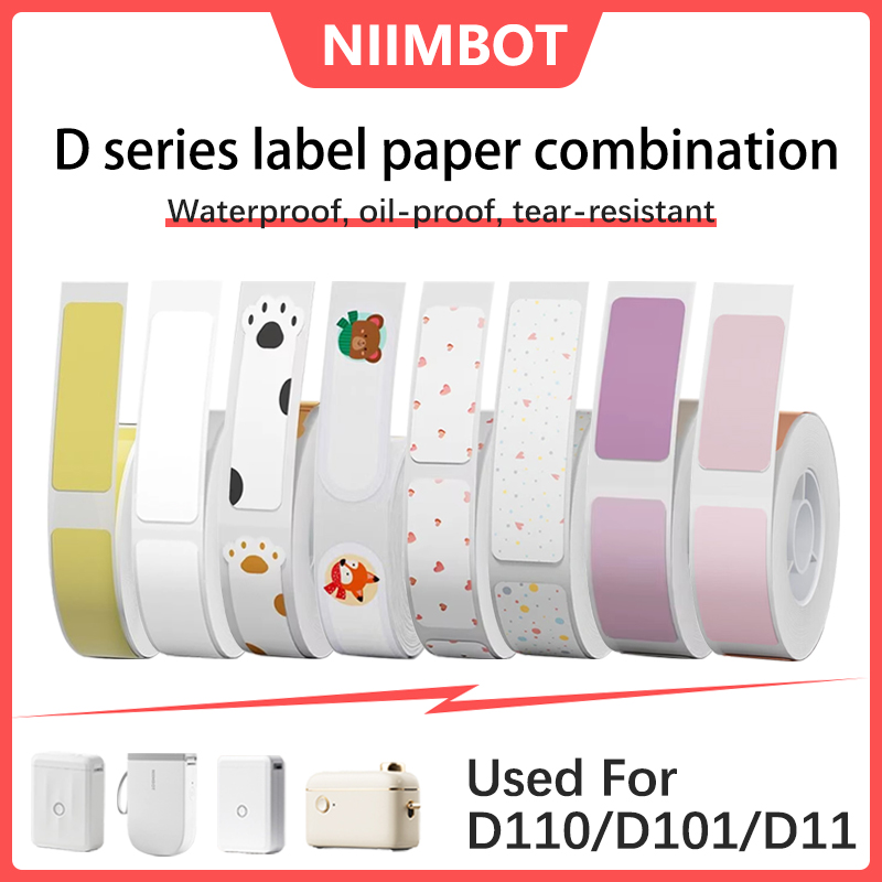 NIIMBOT papier do etykiet samoprzylepny papier naklejka rolka samoprzylepne etykiety termiczne do przenośnej mini drukarki Niimbot D110 D11 D101