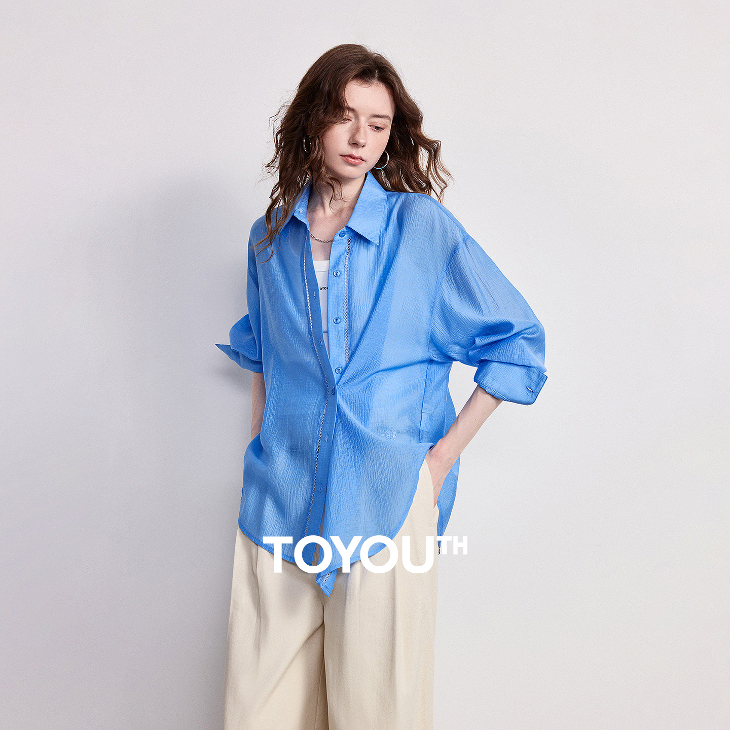 Chemise Femme TOYOUTH Printemps 2026 Nouvelle Collection Lyocell Acétate pour Vacances et Quotidien