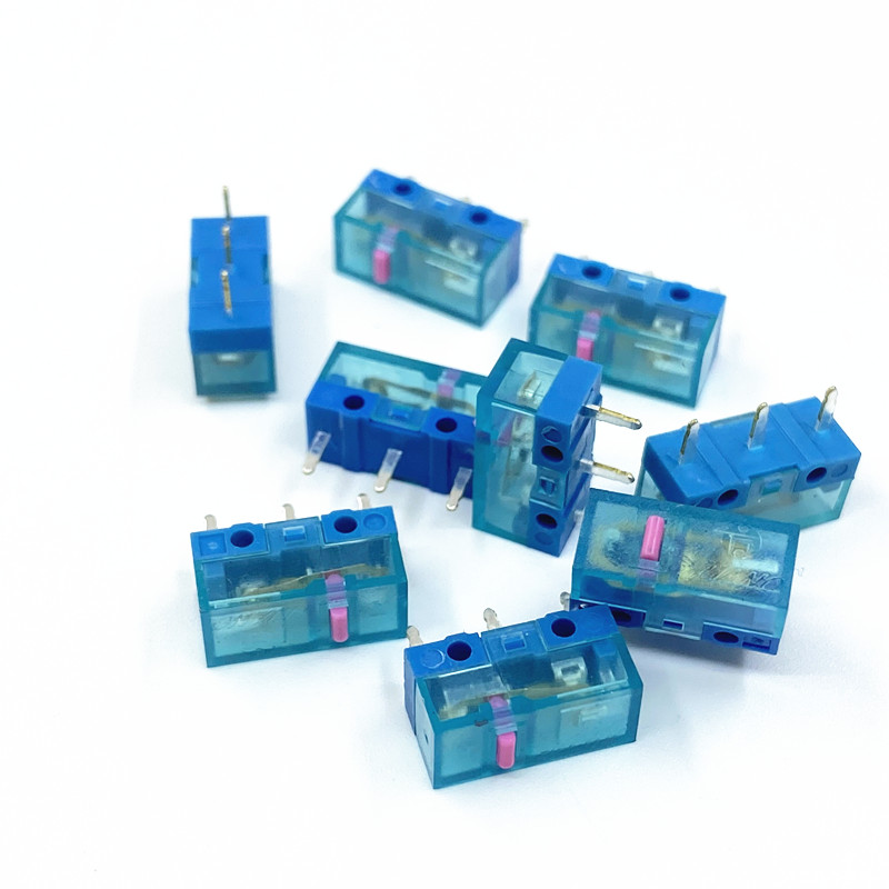 10 stuks HUANO Micro Switch Knoppen Blauw Transparant Shell Roze & Gele Stippen Opties 80 Miljoen & 30 Miljoen Klikken Gratis Verzending