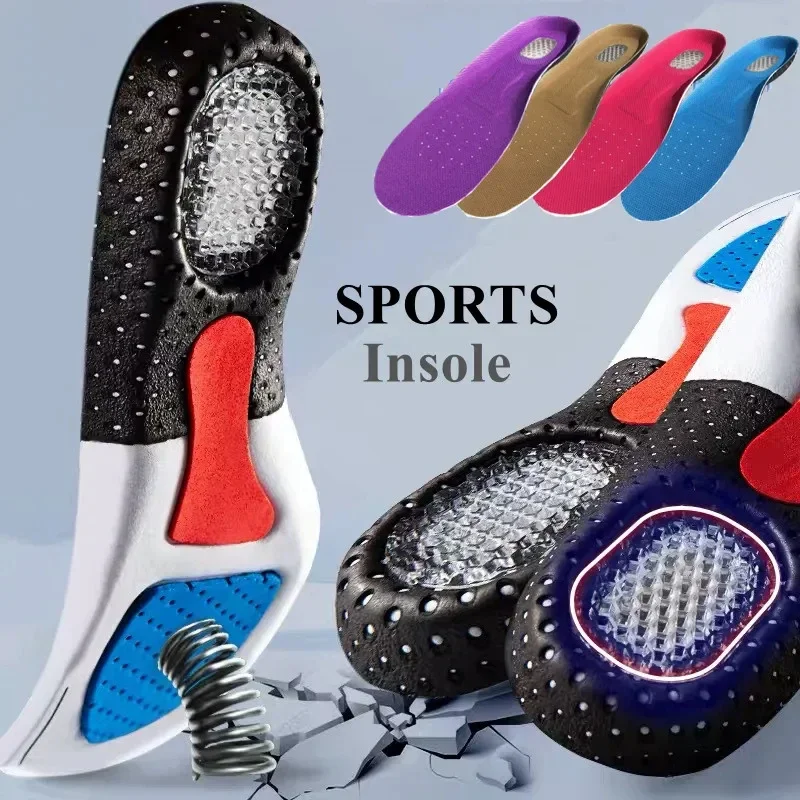 Solette Ortopediche in Memory Foam per Uomo e Donna, con Cuscinetto in Gel, Supporto Arco Plantare in Silicone, Morbide Inserti per Scarpe da Corsa e Sportive