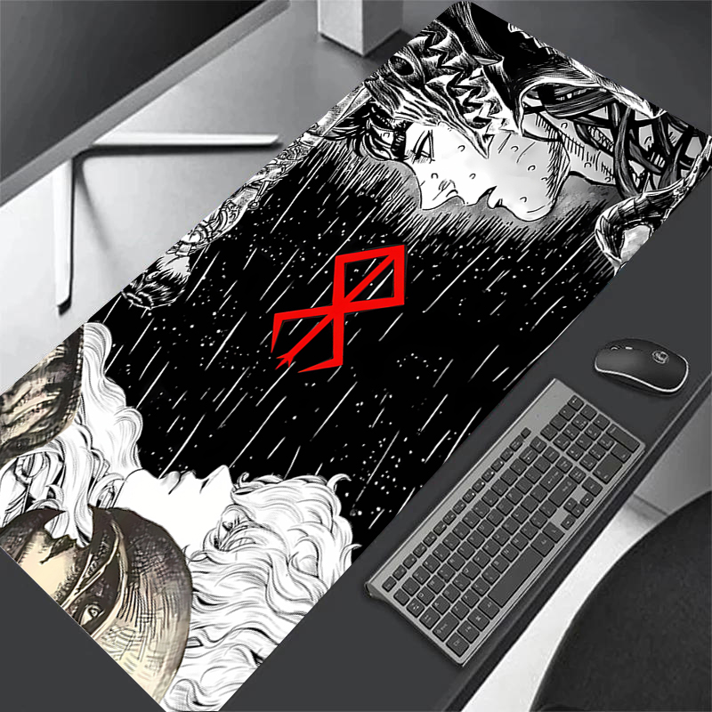 Acessórios de jogos varmilo teclado computador mousepad cs go lol grande mouse pad berserk guts anime dywan gamer 90x40 xxl tapete de mesa