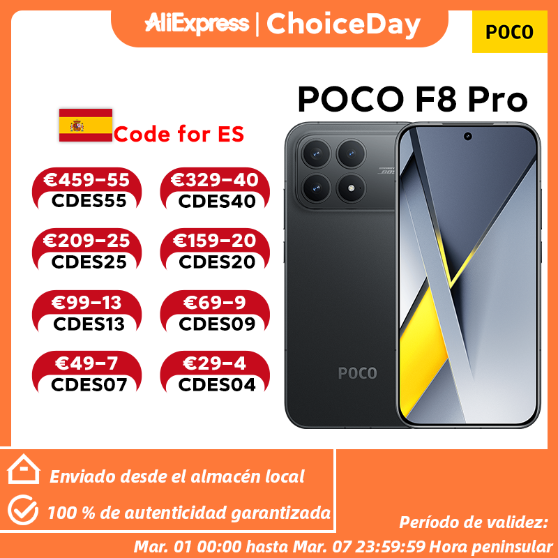 【Estreno mundial】POCO F8 Pro 5G Versión global Smartphone Snapdragon ® 8 Elite Pantalla AMOLED HyperRGB de 6,59" 120 Hz 6210 mAh NFC