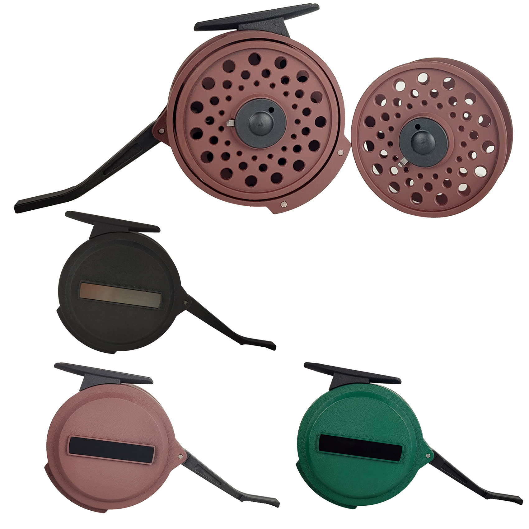 Aventik Automatische Vliegvismolen Superlichte Nimfvismolen Europees Design Grafiet Vliegmolen met Extro Spool Mesh Bag