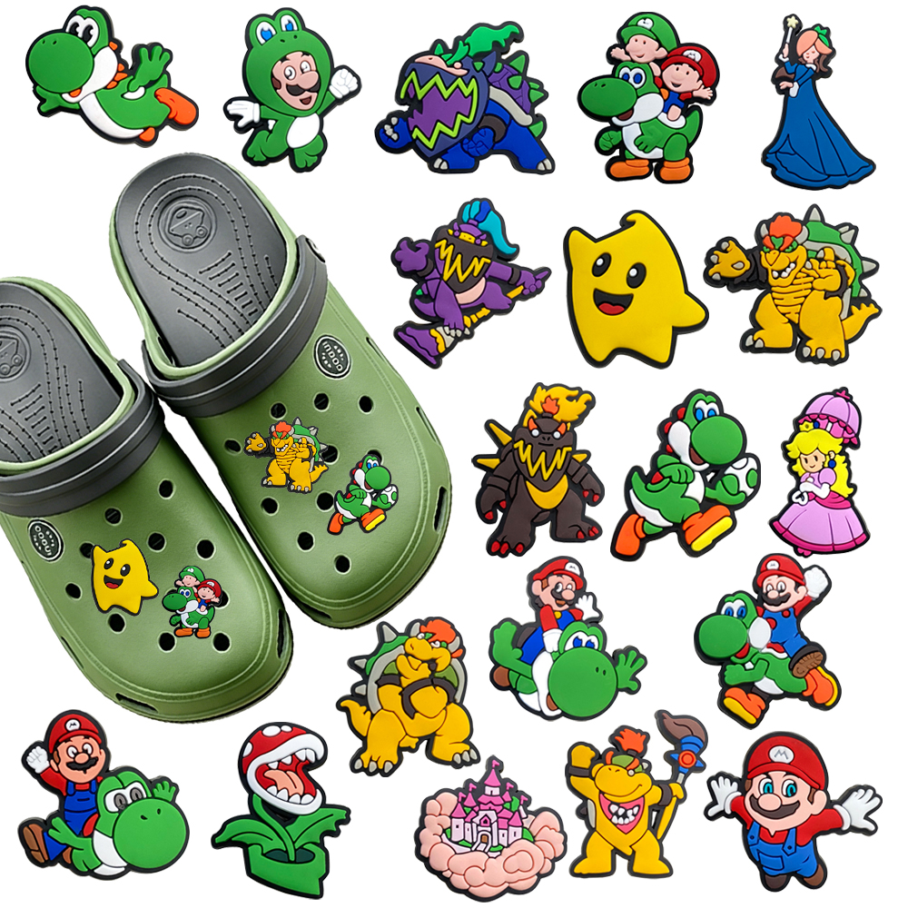 1-100 peças Potdemiel Personagens Clássicos de Desenhos Animados em PVC, Acessórios para Calçados, Pulseiras de PVC para Sandálias, Decorações, Fivelas, Presentes para Festas