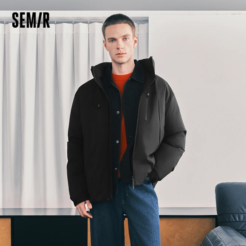 Semir Men Down Jacket Waterproof Windproof Stain Resistant Outdoor Protection 2026 Winter Outdoor Layer Warm Insulation