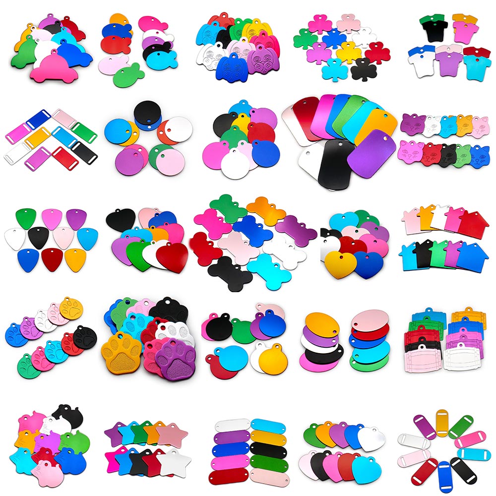 ขายส่ง100PCS แท็กสุนัขชื่อ ID ID สัตว์เลี้ยงสุนัข ID Tags Collar อุปกรณ์เสริมสำหรับสัตว์เลี้ยง Customized