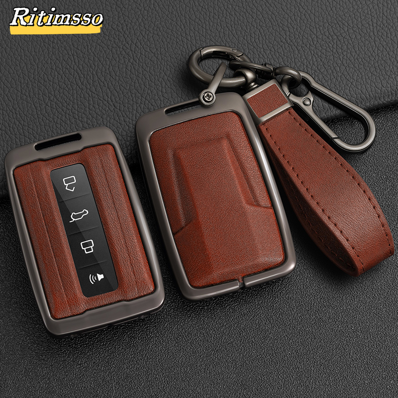 รถโลหะผสม REMOTE Key FOB ฝาครอบกรณีผู้ถือสําหรับ Great Wall GWM WEY TANK 300 500 Tank300 Tank500 พวงกุญแจอุปกรณ์เสริม