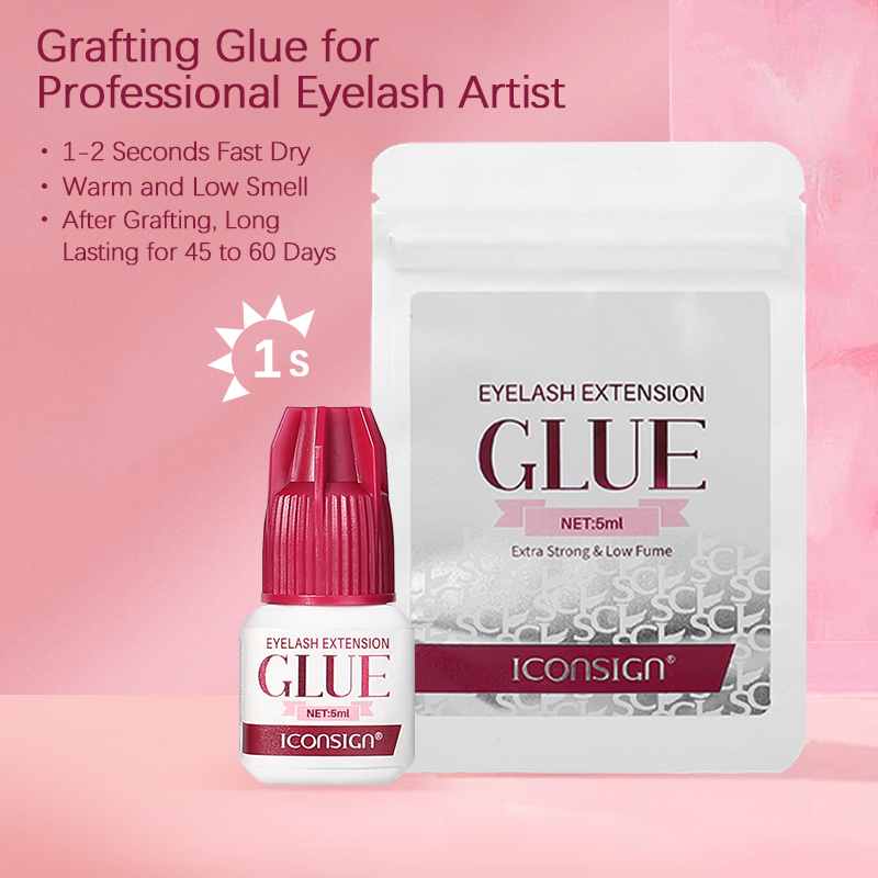 Lash กาวต่ำกลิ่น1-2วินาทีแห้งเร็วกาวสำหรับขนตายาวนาน40ถึง60วัน grafting ขนตากาว5Ml 10Ml