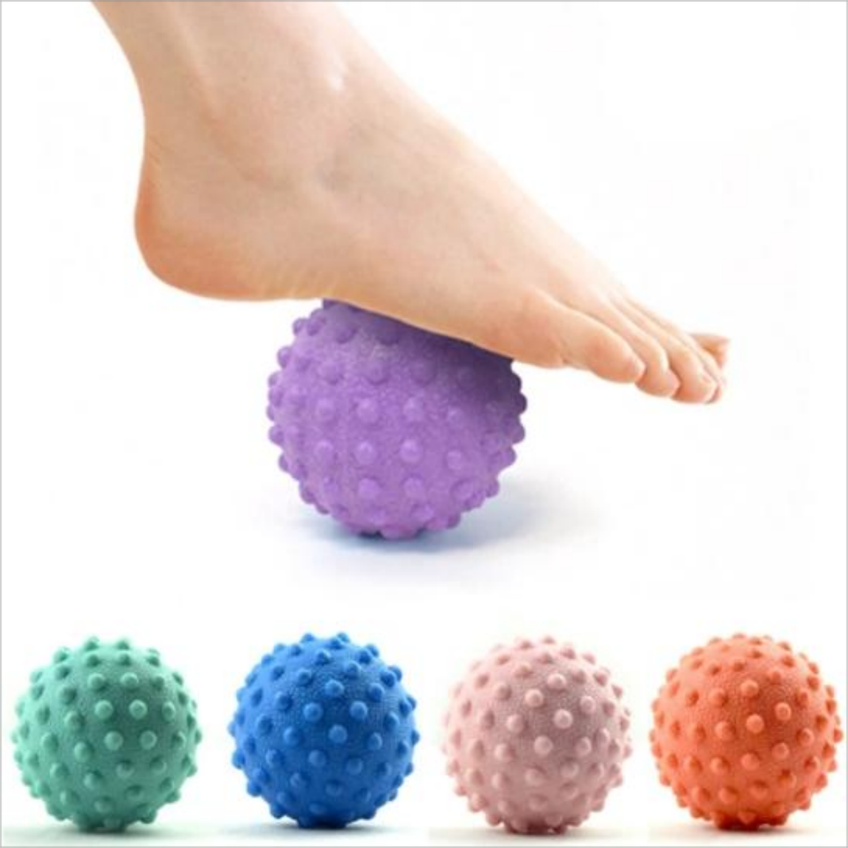 耐久性のあるtpeとがったマッサージボール、ヘッジホッグボール、4.5cm