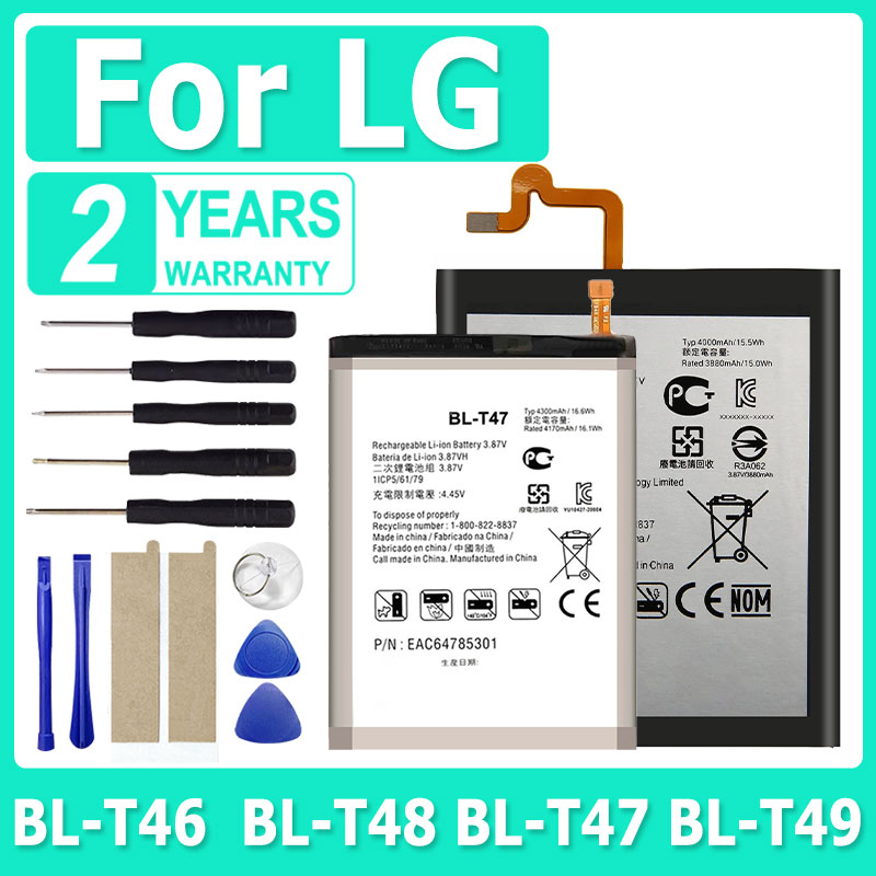 Chất Lượng Cao BL-T47 BL-T46 BL-T49 BL-T48 Pin Cho LG V60 ThinQ LMV600VM Ốp Iưng Kim Tuyến 6 LM-Q730MM K510 K51S LM-K410BMW LM-K51 + dụng Cụ