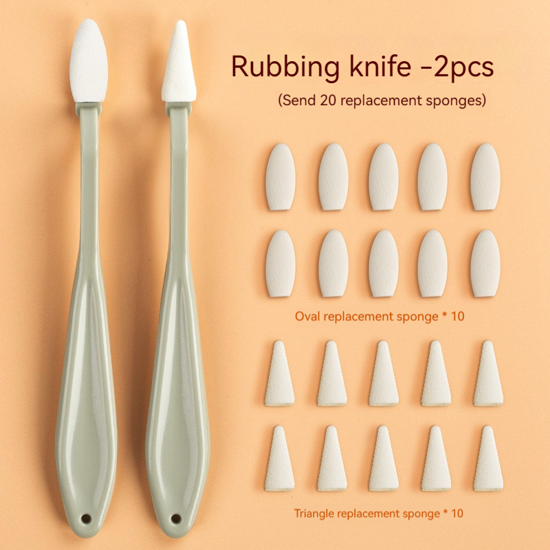 2Pcs Art Sketch Wipe Knife +20pcs Washable Brush Sponge Highlight Artist Drawing Correction Detail Eraser Pen Sketch Clean Tools