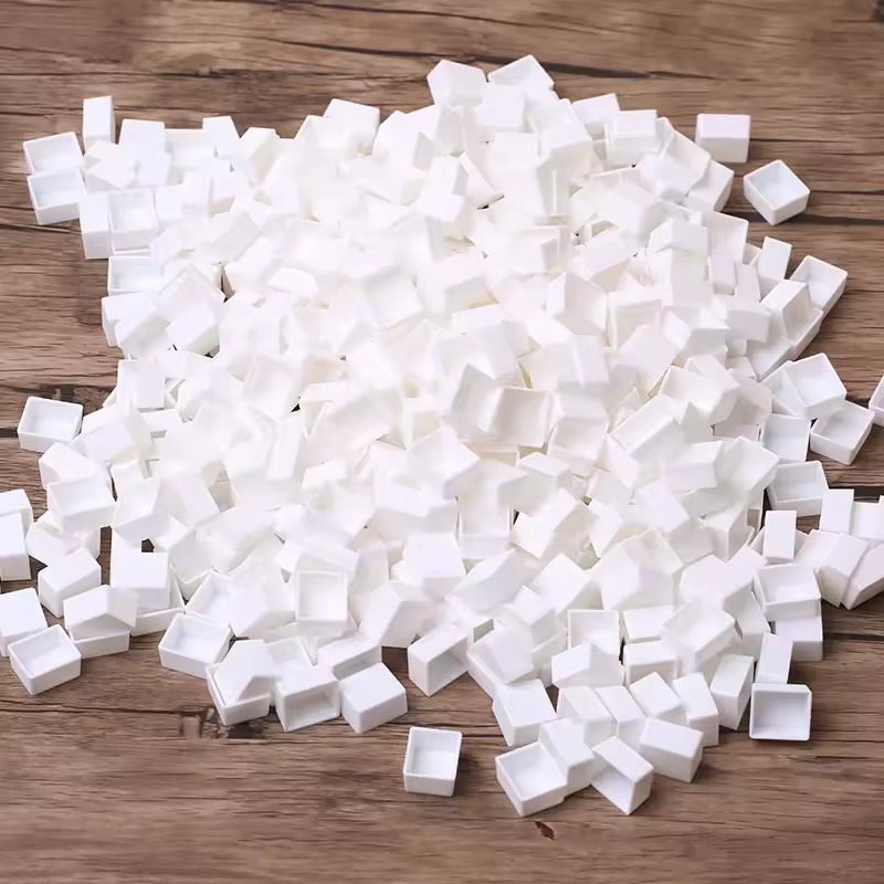 25/50/100 個 2 ミリリットル白/透明色空のプラスチックハーフパン水彩ペイントグリッドパン水彩アクリルオイルペイント用