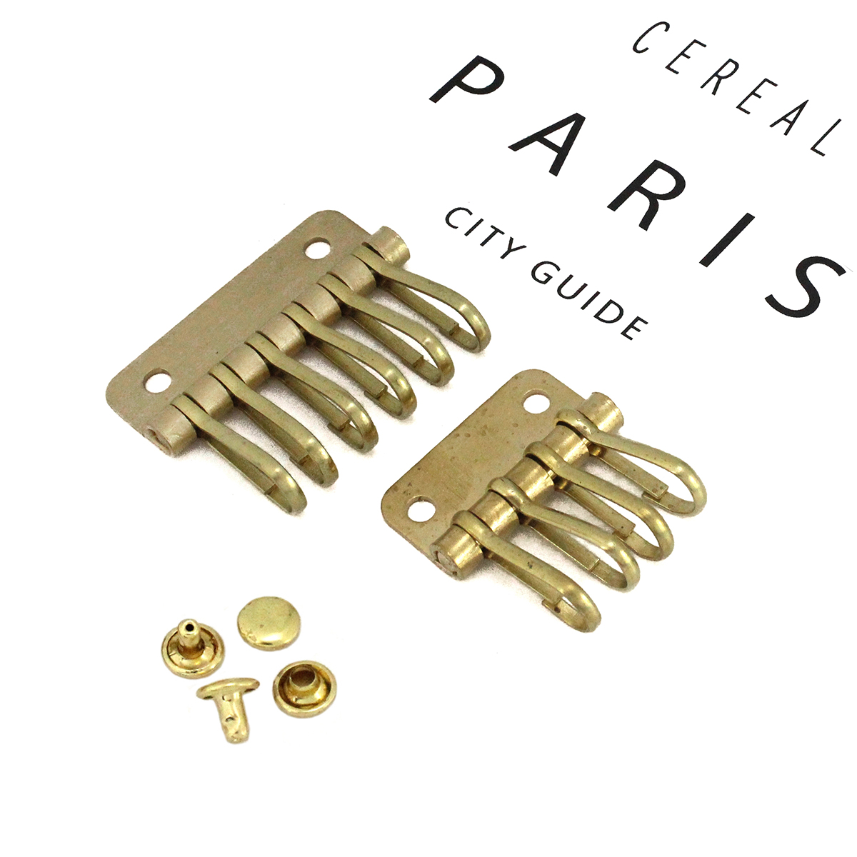 1 x Solid Brass metal key snap hook key holder Key Row Rivet Hook Keyring Organizer Holder Leather Craft Key case purse Hardware