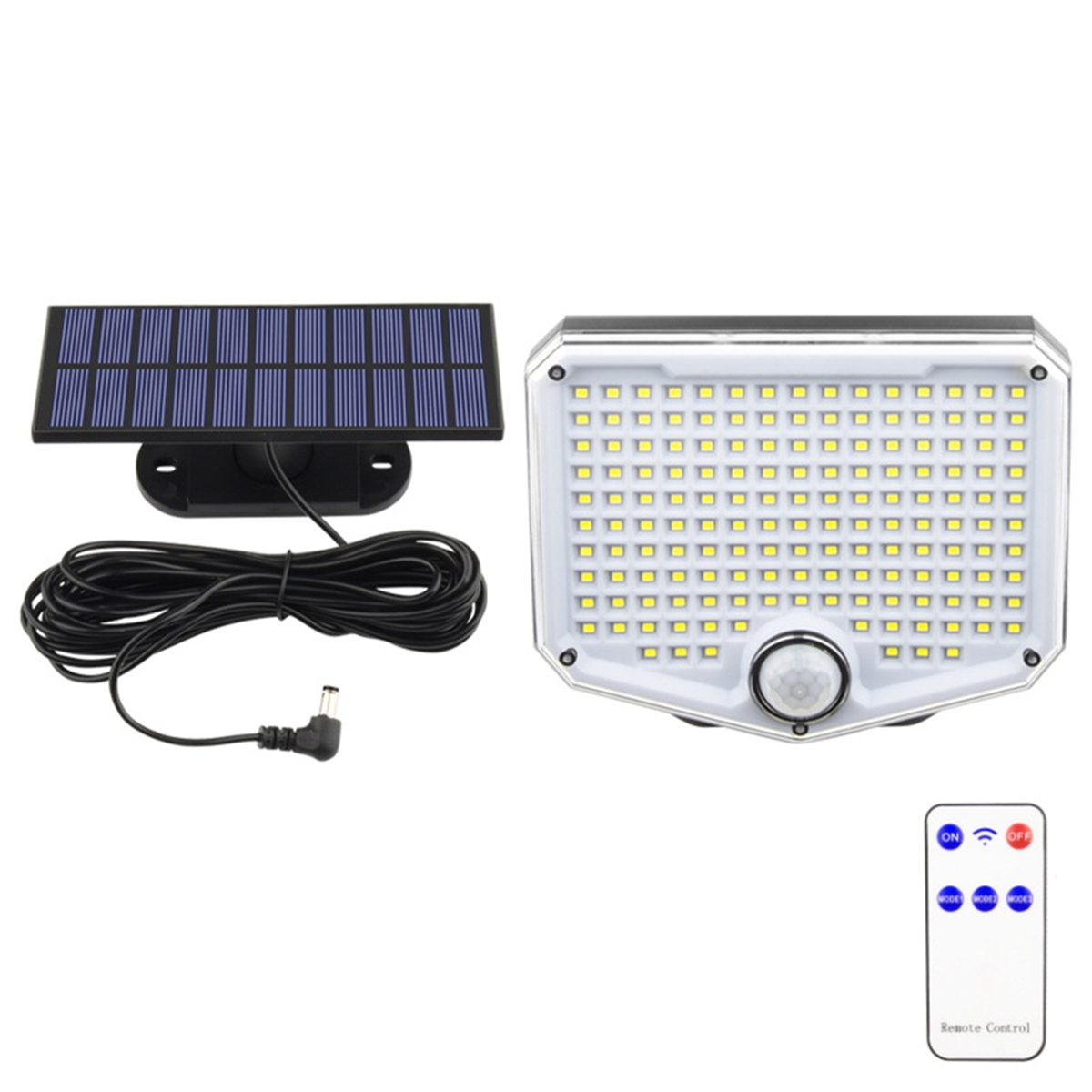 BAAU Solarleuchte für den Außenbereich, superhell, Bewegungsmelder, Solar, starke Leistung, LED-Gartenwandleuchte, IP44, 3 Arbeitsmodi, 153 LEDs