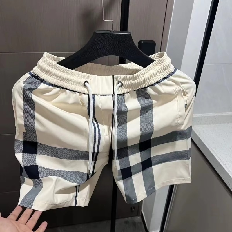 2026 Klassische Karierte 3D-Druck Shorts mit Elastischem Bund, Übergroße Herrenhose, Geeignet für Alltag und Training