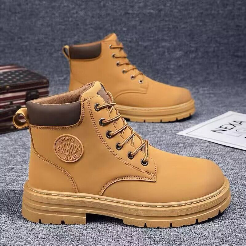 Neue herbst männer schuhe stiefel High Top Mode Motorrad Leder Schuhe Outdoor freizeit bequeme Stiefel männlichen Lace-Up Botas