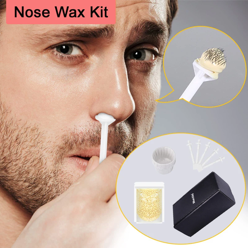 Kit de cera de nariz indolora portátil para hombres/mujeres, juego de cera para depilación de nariz, Kit de cera de limpieza de granos de cera de pelo de nariz sin papel