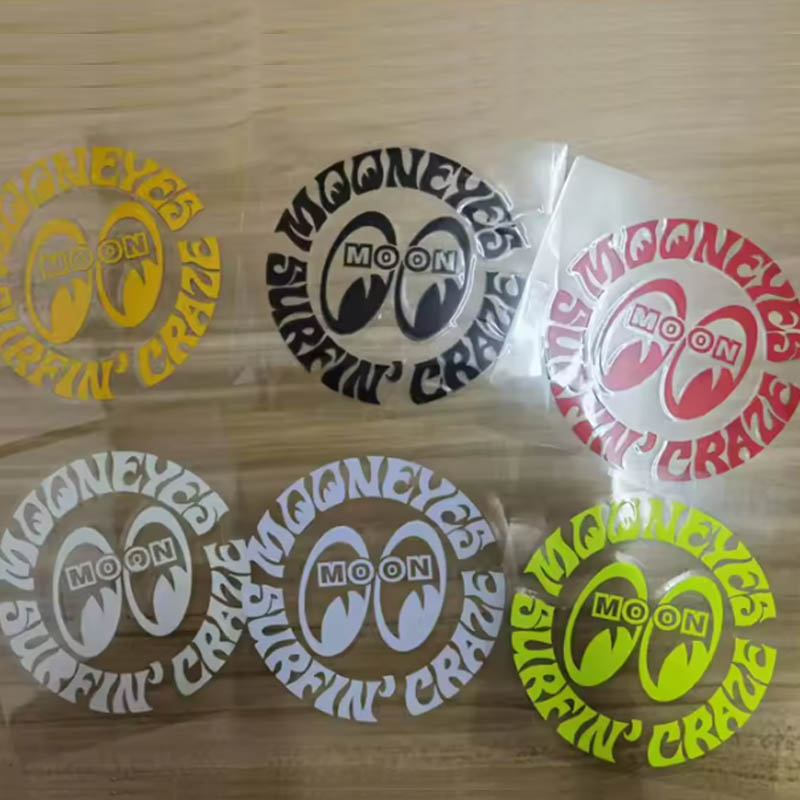 Stiker Dekoratif Laptop Bentuk Bulan, Stiker Reflektif Tahan Air untuk Modifikasi Motor Mobil, untuk Kaca Depan dan Tangki Bahan Bakar