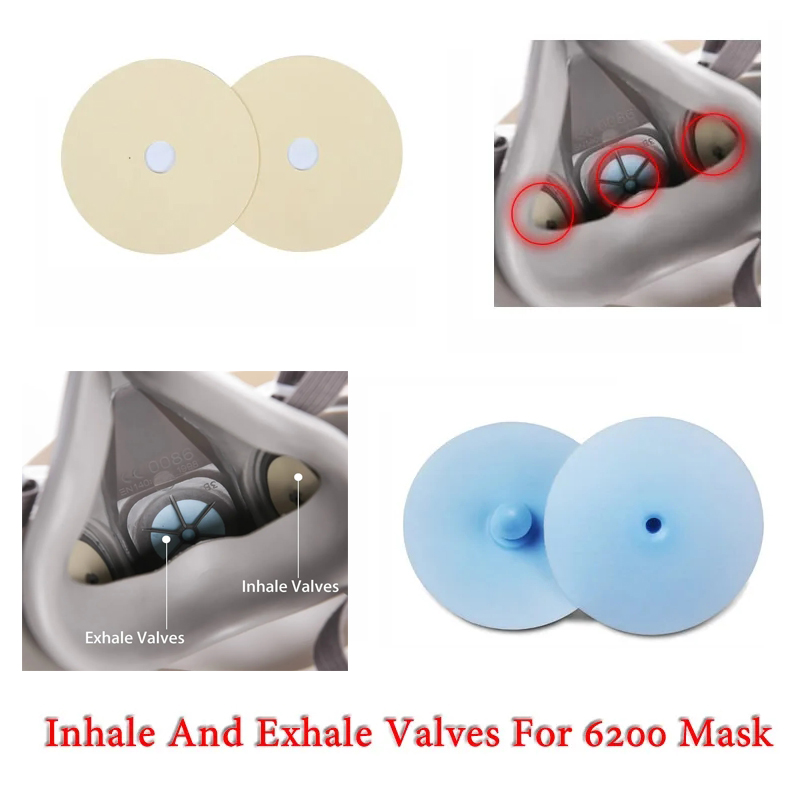 5-10 Uds para respirador 6200/7502/6800 6893 válvulas de inhalación 6889 válvulas de exhalación Gel de sílice 6200 accesorios de máscara reemplazar
