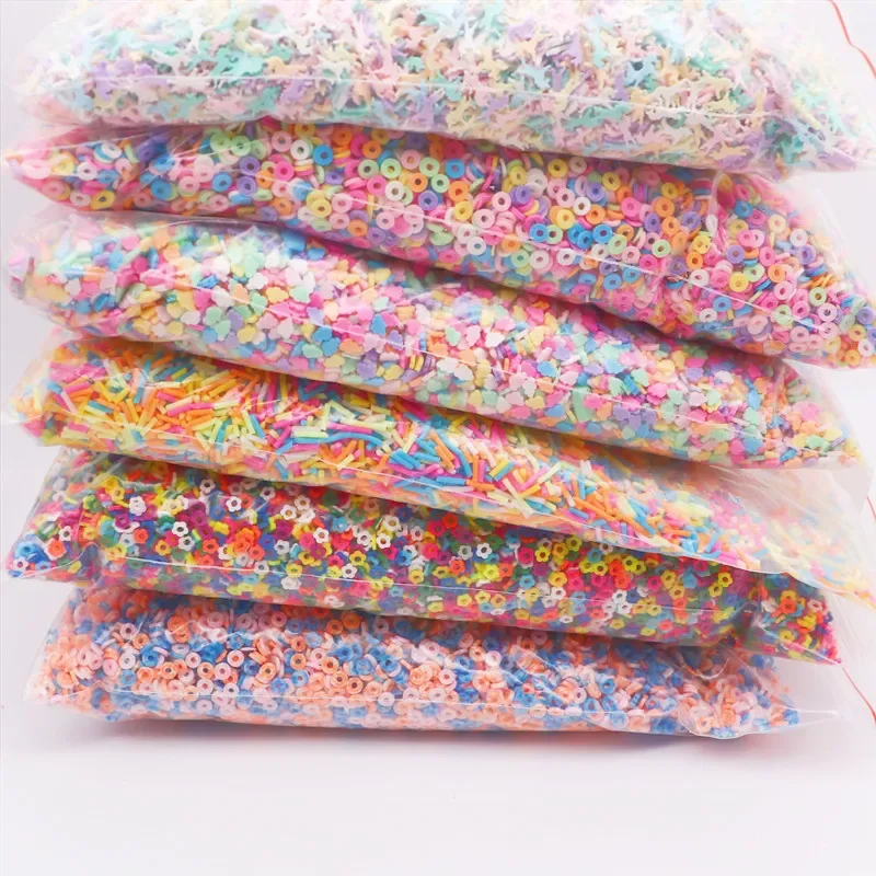 Boxi Slime-Tranches de fruits en forme d'étoile, de fleur, de cœur, bonbons, multi-séries, argile polymère, paillettes, bricolage, nail art, accessoires faits à la main, 10g