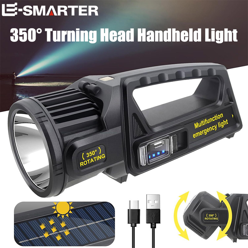 P50 Solaire De Charge Portable Puissant LED Lampe de Poche De Poche Projecteur USB Rechargeable Étanche Torche Lumière