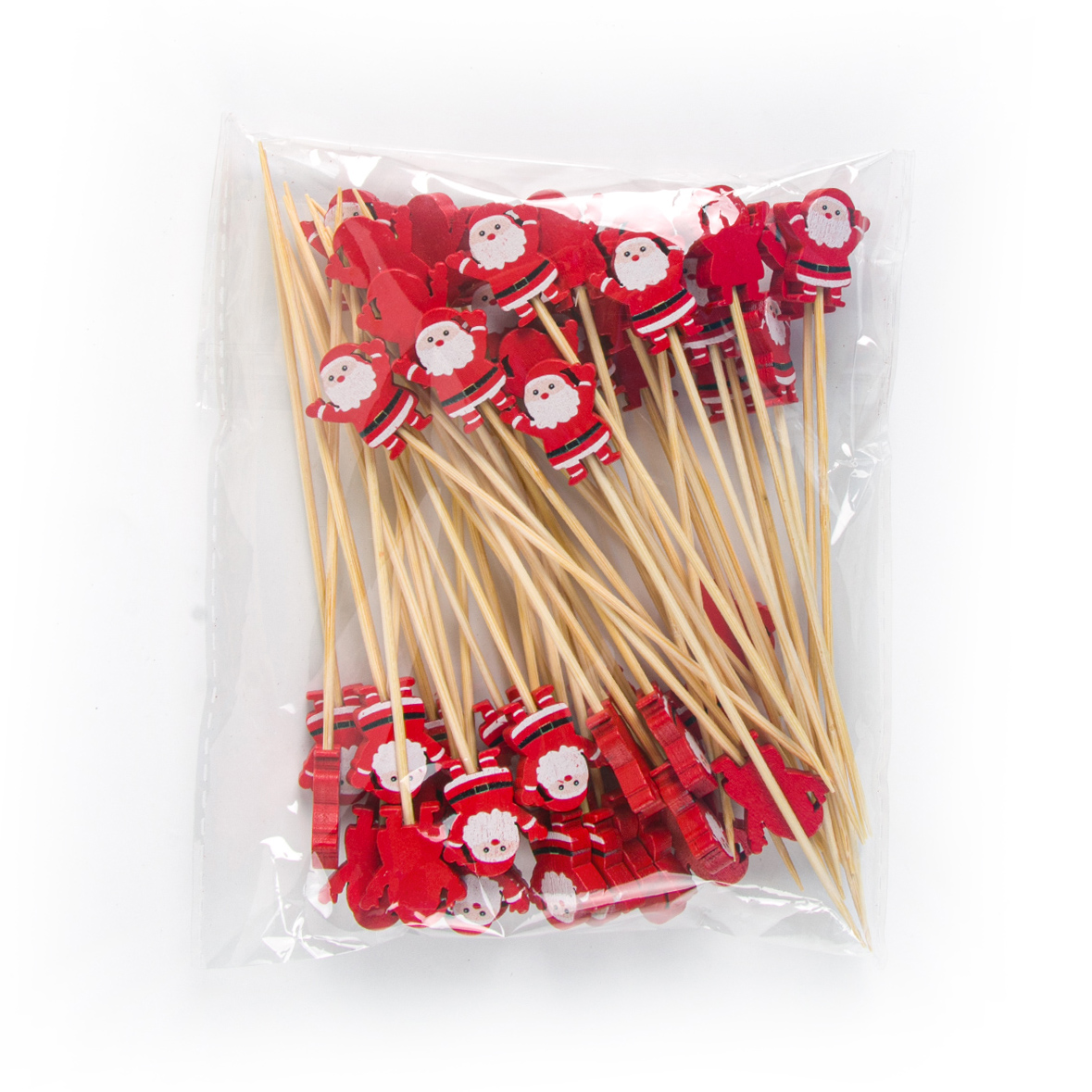 50/100 pçs natal frutas comida varas papai noel floco de neve boneco de neve cocktail palito cupcake topper decoração de festa de natal