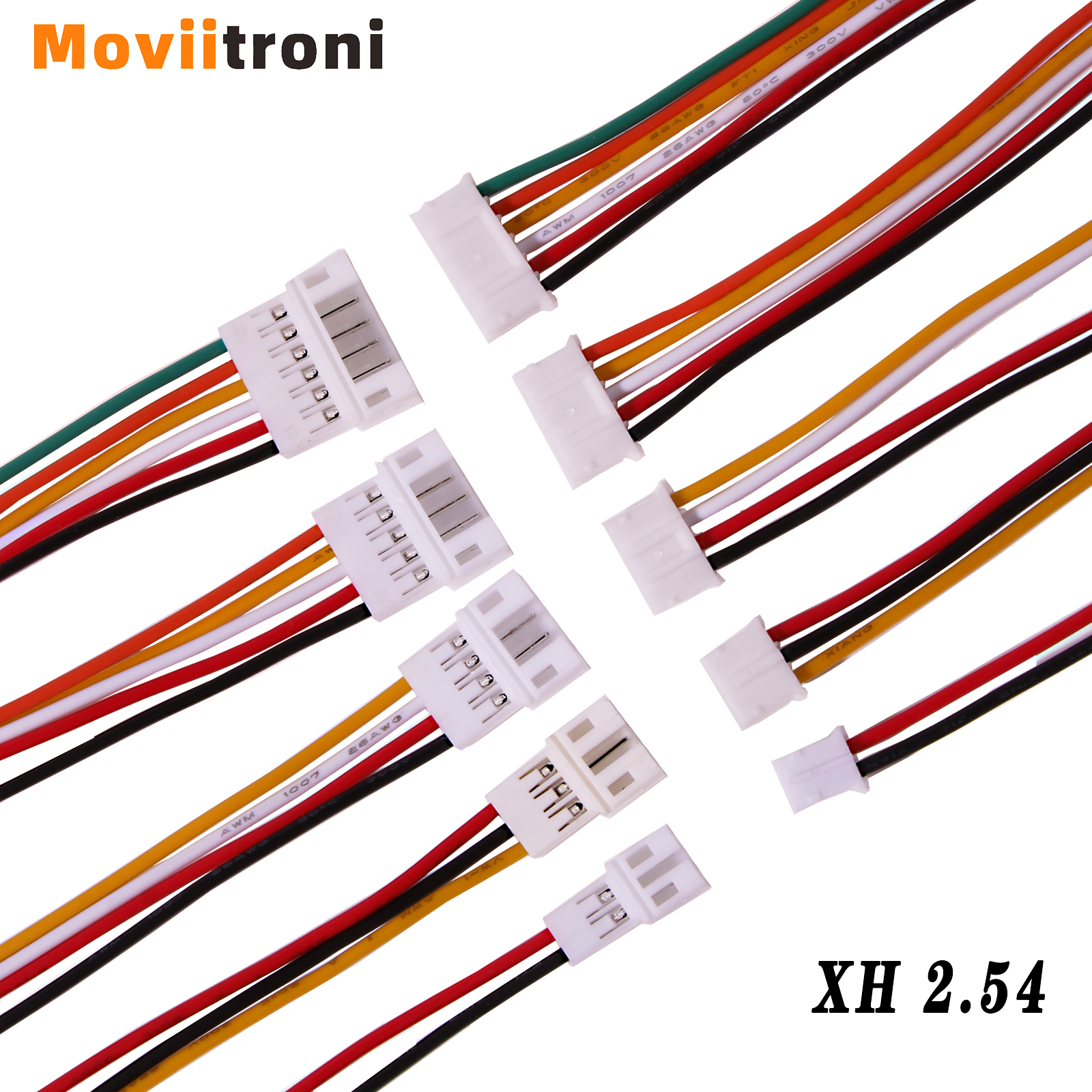 10-20 Pairs JST XH 2.54 Connector Female Male Connecting Plug With 200mm Terminal Connector Wire Cable 2pin 3p 4p 5p 6p