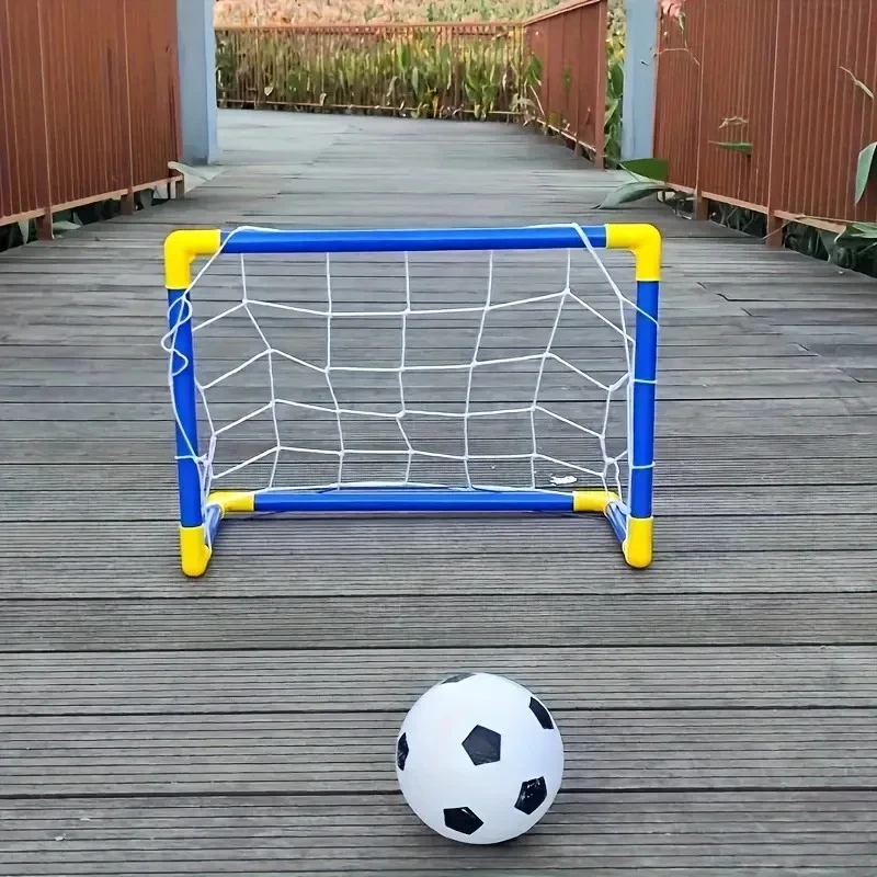 Juego de microportería de fútbol portátil y ligero con bomba de red y pelota para entrenamiento en interiores/exteriores en el parque y la playa