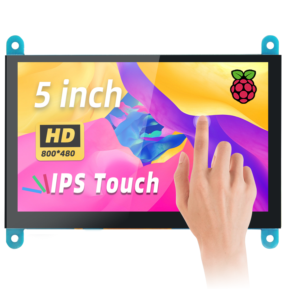 5-calowy wyświetlacz LCD HDMI 800*480 z pojemnościowym ekranem dotykowym do Raspberry Pi 5 4B 3B 2B B+ B 3A+ A+ Zero W Zero