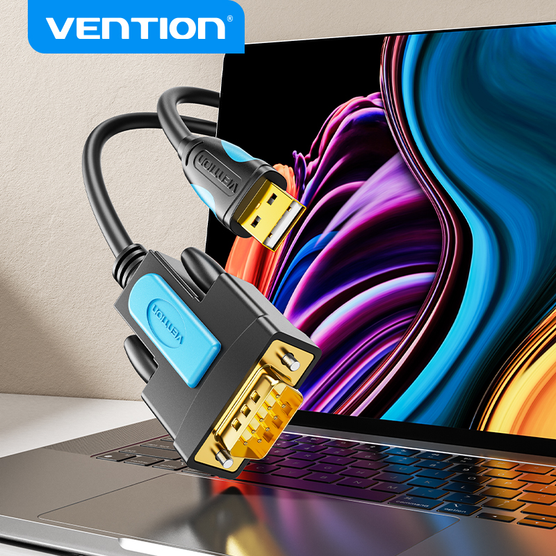 Cavo Dati Seriale USB a RS232 Maschio Vention, Cavo USB RS232 a 9 Pin per Display Elettronici, Bilance Elettroniche, Cavo di Estensione RS232