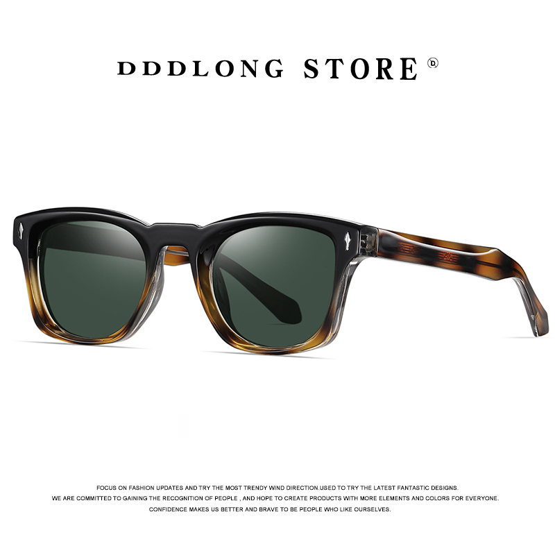 DDDLONG rétro mode carré lunettes de soleil polarisées femmes hommes lunettes de soleil classique Vintage UV400 nuances extérieures D533