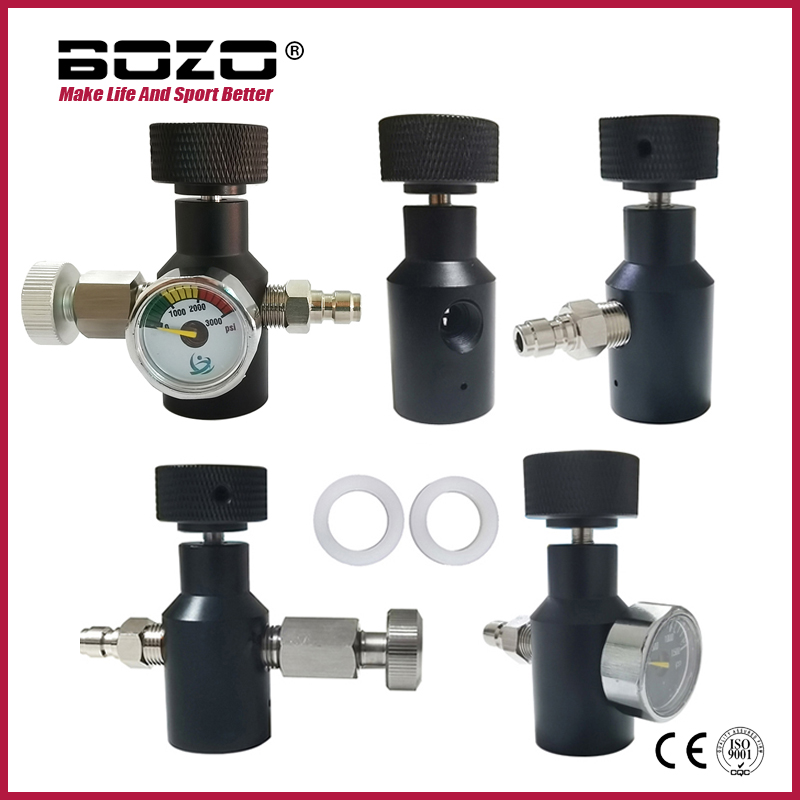 Acessórios de água refrigerante cilindro do tanque co2 ufa adaptador de preenchimento universal carregamento rápido adaptador hpa ligar/desligar com válvula de sangramento de ventilação